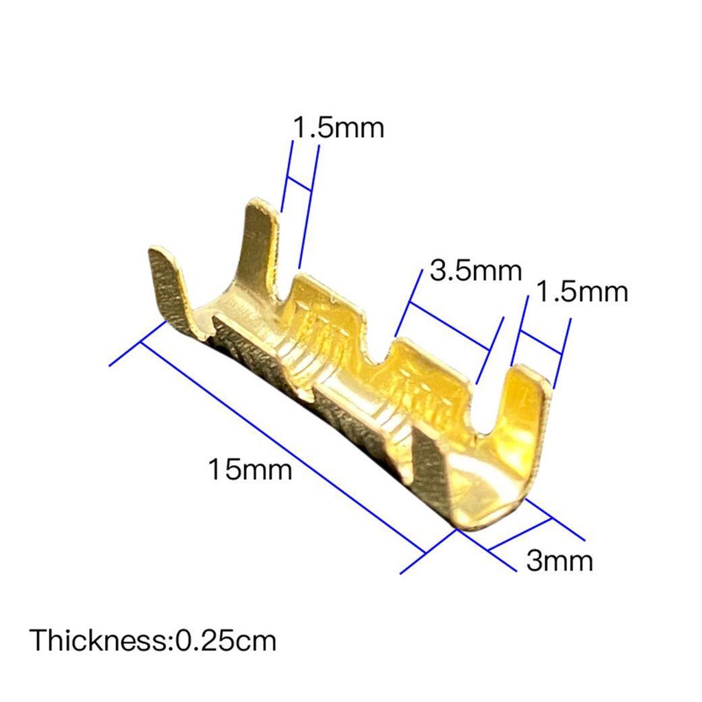 Đầu nối VVDZA Thiết bị đầu cuối lạnh màu vàng 50 / 100 / 200 chiếc 453 hình chữ U