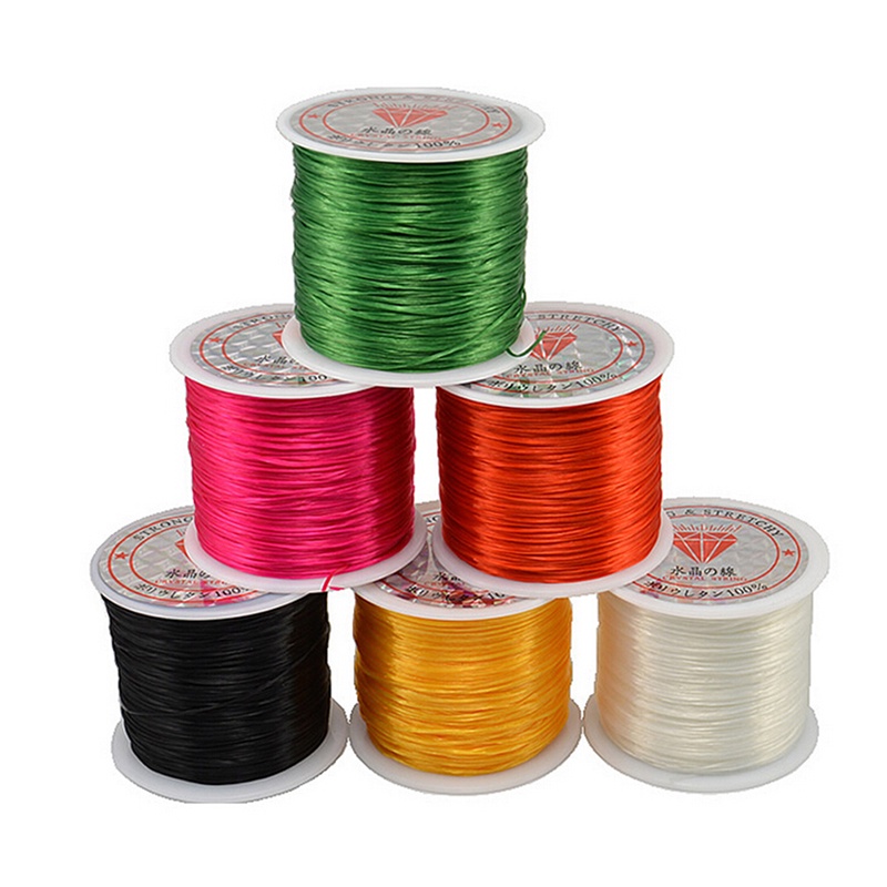 Cuộn dây cước co giãn làm trang sức vòng tay / vòng cổ 0.5mm dài 50m