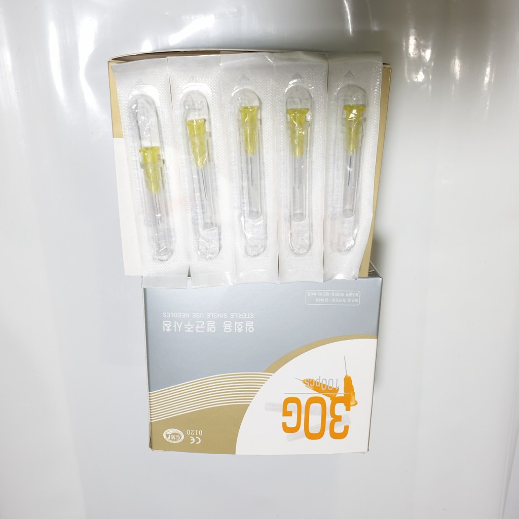 Hộp 100 kim sungShim tiêm meso 30G - 32G - 34G 4mm Hàn Quốc