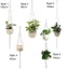 PWSSEND Giỏ Treo Macrame Móc Trang Trí Nhà Chậu Hoa Giá Đỡ