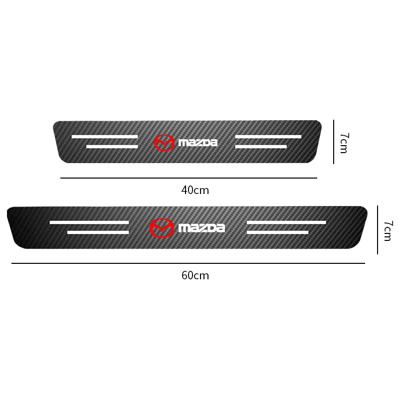 Set 4 Miếng Dán In Họa Tiết Sợi Carbon Chống Trầy Trang Trí Cửa Xe Hơi Mazda 2 3 5 6 2017 CX-4 CX-5 CX-7 CX-9 CX-3 CX-5