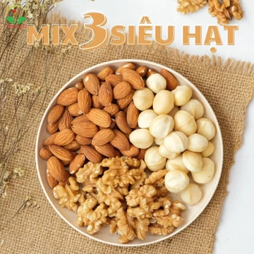 Hạt Dinh Dưỡng Mix 3 Loại Hạt Cao Cấp Siêu Hạt Gồm Hạt Macca, Hạnh Nhân Óc Chó Vàng, Ngũ Cốc Bà Bầu, Giảm Cân Onefood68