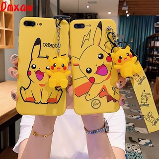 Ốp Điện Thoại Hình Hoạt Hình Doraemon Minnie Có Dây Đeo Xinh Xắn Cho Iphone 8 7 6s 6 Plus