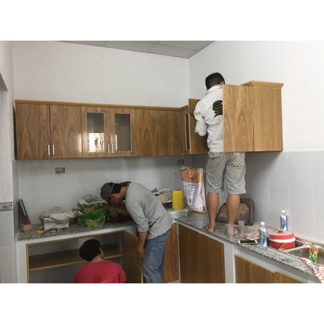 Tủ kệ bếp gỗ ghép cần bán | Shopee Việt Nam
