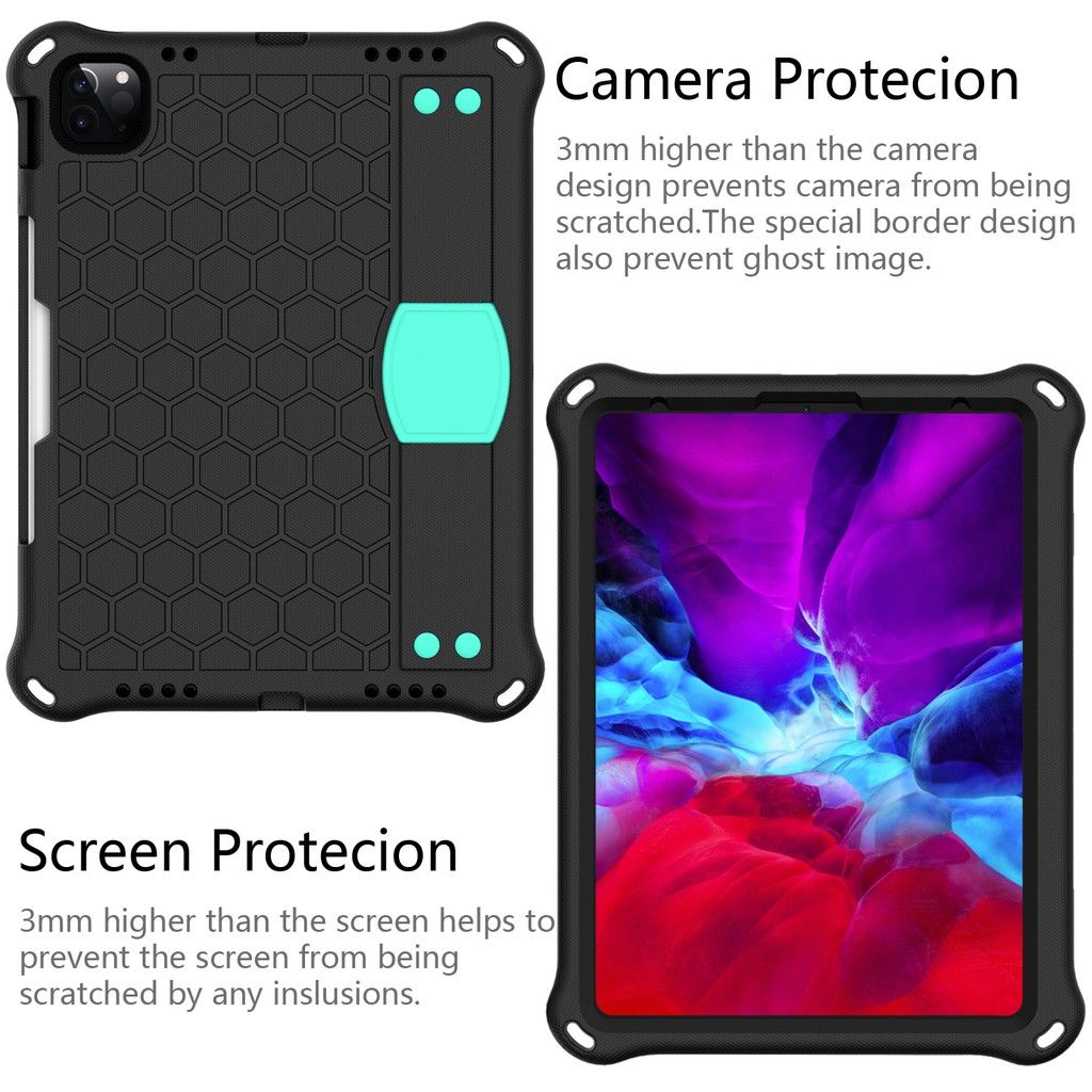 Ốp Lưng Cho iPad Air 11inch Air 6th gen 2024 IPad10th10.9 2022 iPad air1 2 3 4 5 Pro 10.5 11 10.9 2020 2021 mini1 2 3 4 5 6 10.2 "7 8 9th 2019 An Toàn Trẻ Em EVA Chống Sốc Case