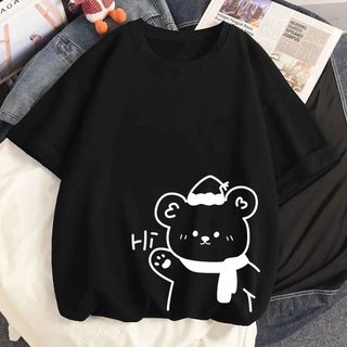 Áo phông nữ tay lỡ dáng rộng hình cute dáng rộng tay lỡ