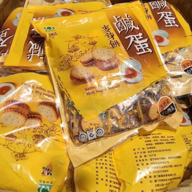 Bánh quy trứng muối Đài Loan 500gr - giao mã ngẫu nhiên