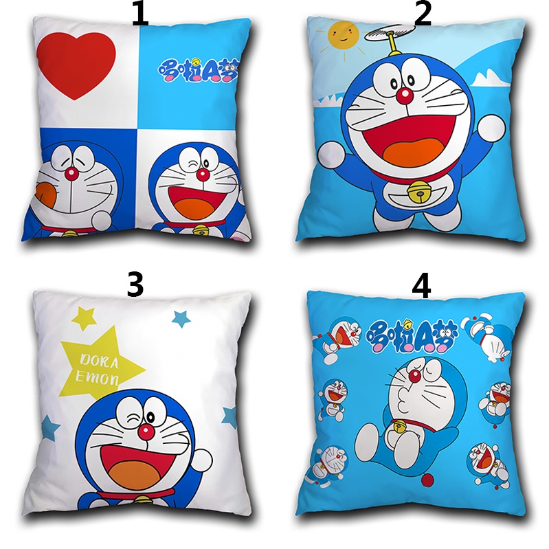Áo gối vuông in hình Doraemon đáng yêu