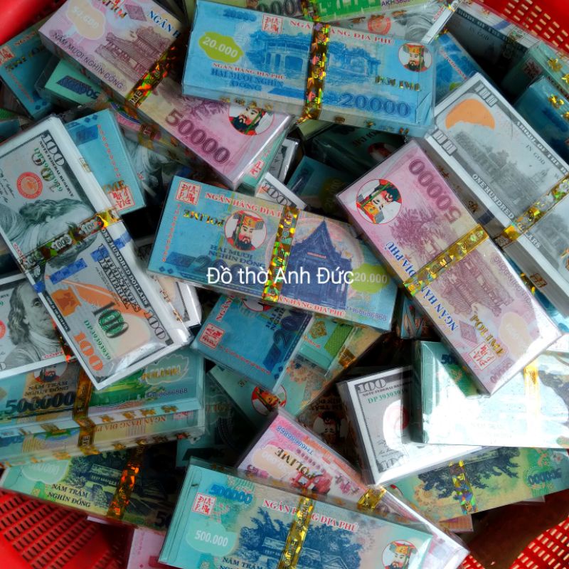 Tiền vàng mã âm phủ cúng tổ tiên, thần tài ông địa_ tiền polymer địa ...