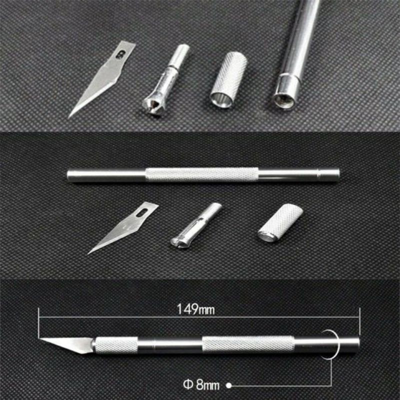 Dao cắt bột nail inox tặng kèm 5 lưỡi dao thay thế