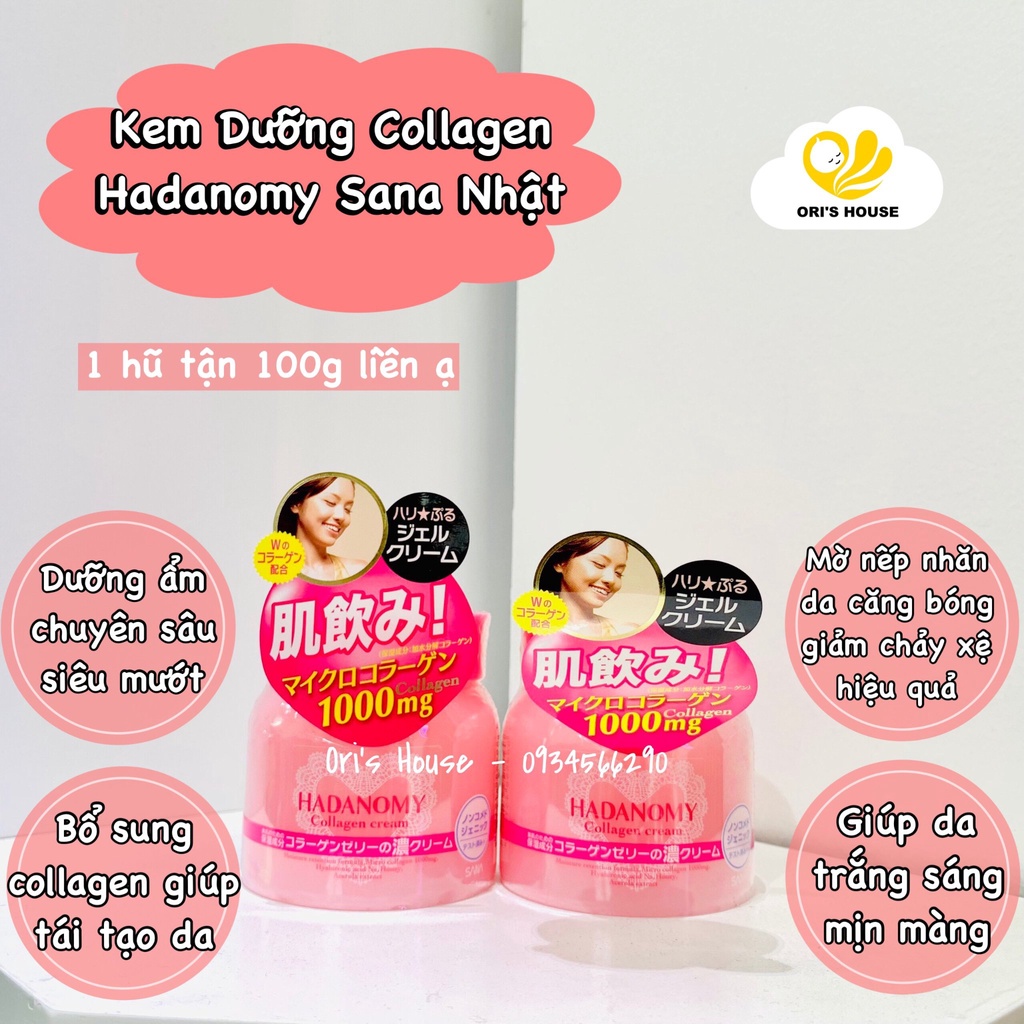 Kem d ng da collagen Hadanomy Sana 1000mg 100g- Nh t Vi t Nam