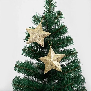 6 Ngôi sao kim tuyến trang trí cây thông noel
