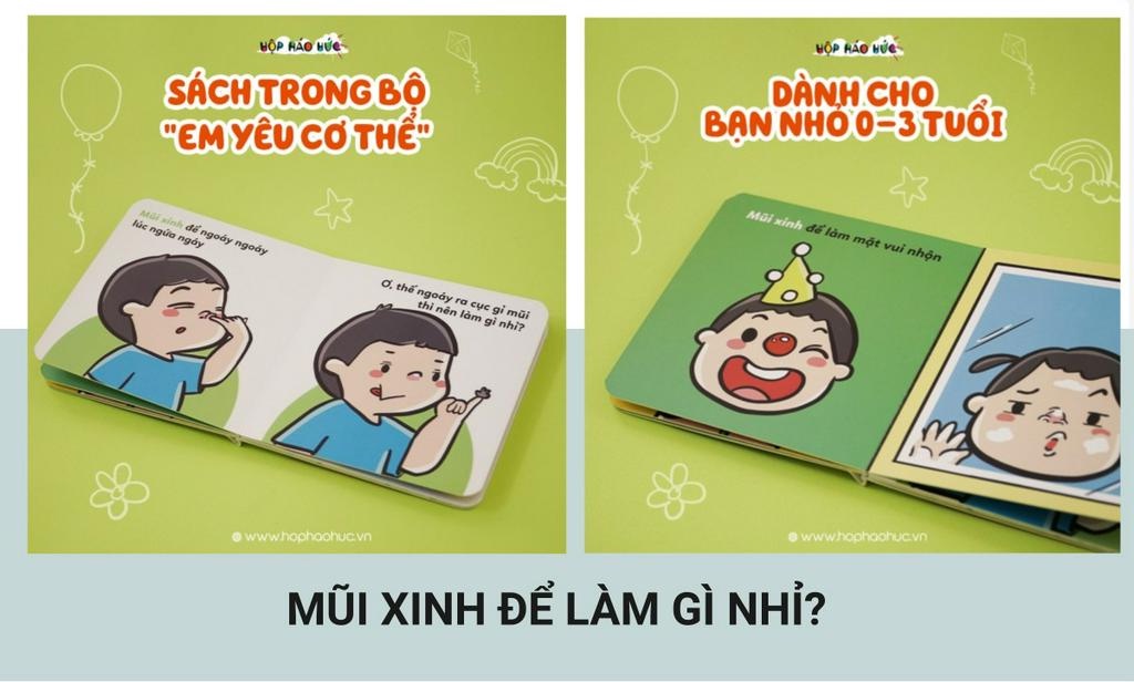 Mô tả Combo 4 cuốn sách Bé Yêu Cơ Thể cho bé 0-3 tuổi, giúp con khám phá sự kỳ diệu của cơ thể mình - 4