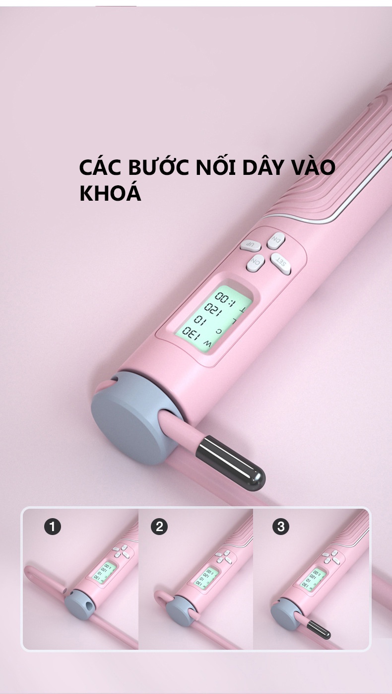 Mô tả Dây Nhảy Đếm Số Bảo Hành 12 Tháng Dây Nhảy Thông Minh Bộ Led Đếm Số Chất Liều Dây PVC Lõi Thép Cleacco DNNB Boro Sport - 6