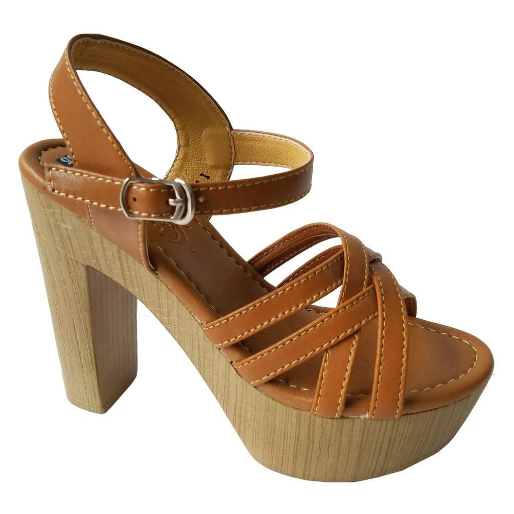 Giày sandal cao gót nữ da bò thật BIGGBEN gót 11 cm HKD691 (Form nhỏ)