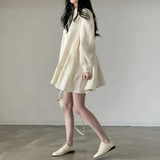 Đầm Tay Dài Dáng Rộng Thời Trang Cho Nữ