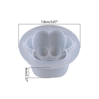 Khuôn làm trang sức thủ công hình chân mèo bằng silicone thiết kế đáng yêu