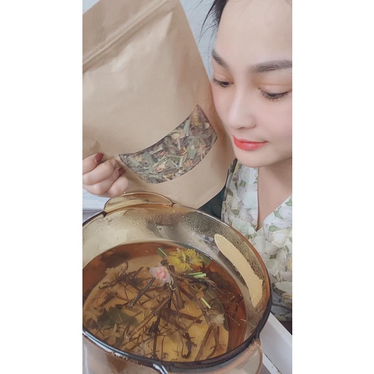 Gói to 500g - Thảo dược xông mặt thải độc da, chống lão hóa, giúp da trắng sáng - Thảo dược xông mặt nguyên chất organic