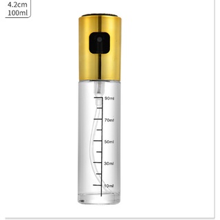 (tặng phễu nhựa)  Chai xịt thủy tinh đựng dầu, dấm 20x5cm -100ml -  Bình thủy tinh xịt dầu
