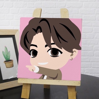 Có Sẵn) Tranh Sơn Dầu Số Hoá - Tranh Tô Màu Theo Số Bts Chibi | Shopee Việt  Nam