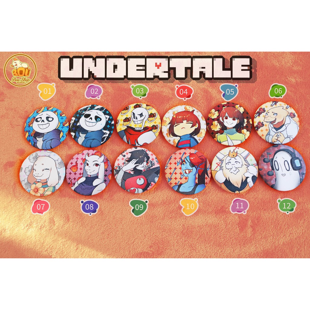 Huy hiệu Undertale Sans 36 MẪU NHŨ các phiên bản Game Pin Lấp Lánh ...