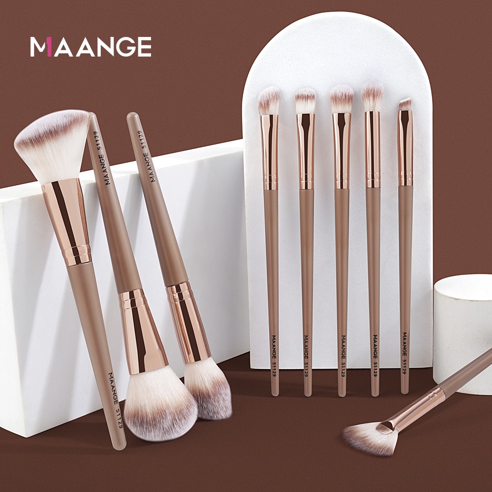 Ảnh Set 9 cọ trang điểm MAANGE tán phấn phủ má hồng phấn mắt tạo khối tiện lợi 2