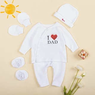 Combo 2 bộ sơ sinh Mom+ Dad BUNNY bao gồm nón vớ