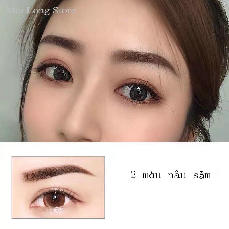 Bút kẻ lông mày 3d dạng lỏng chống thấm nước/chống mồ hôi siêu lì màu sắc tùy chọn