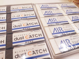 TOMBOW MONO - Gôm Tẩy Dạng Thỏi / Viên / Cục và Dạng Bút - AIR TOUCH - NON DUST - DUST CATCH - MONO ONE Bút Gôm Đẩy