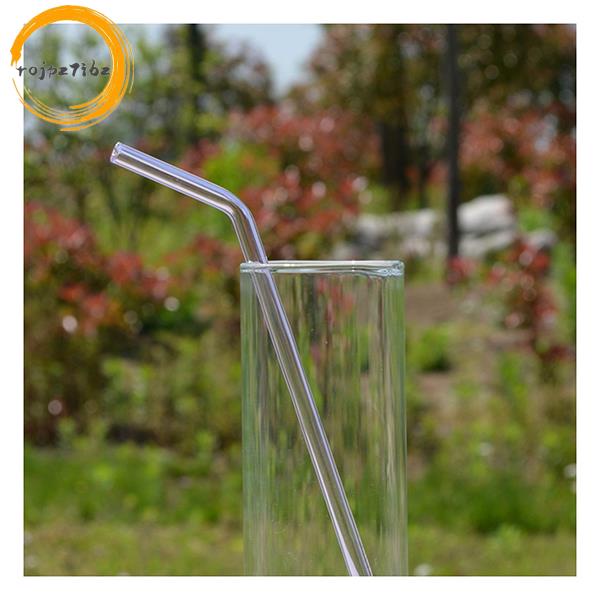 7.08 inch 8mm Kính uốn cong có thể tái sử dụng Ống hút dày Tiệc cưới trong suốt