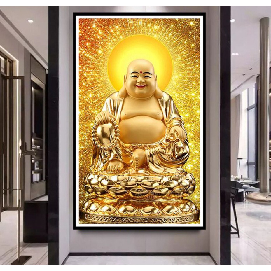 Cười Phật Treo Tường Tranh Trang Trí Phật Giáo Poster In Canvas Trang Trí Tường Nhà Tranh Tường Nghệ Thuật Maitreya Tượng Phật
