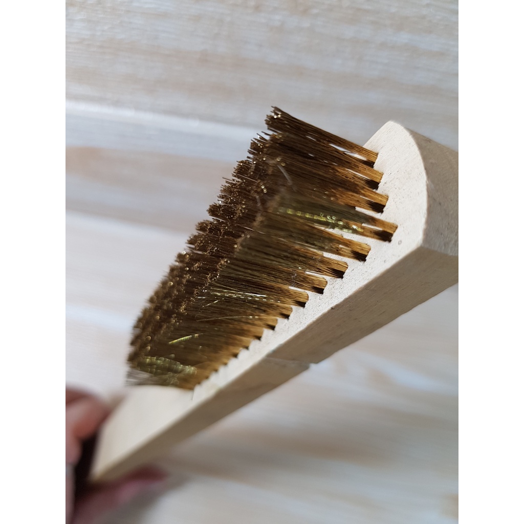 SET 2 BÀN CHẢI ĐÁNH RỈ, CHẢI CHÀ SÉT, BÀN CHẢI CÁN DÀI LOẠI KẼM, ĐỒNG