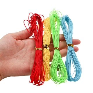 St.kunkka 10M 1mm Bông sáp nhiều màu Sợi dây bện Dây đeo tay Làm đồ trang sức