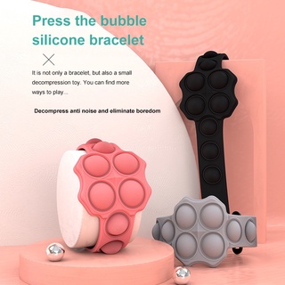 Unisex Vòng Tay Đồ Chơi Pop It Vòng Tay Dây Buộc Thuốc Nhuộm Chuột Tiên Phong Vòng Tay Pop It Đồng Hồ Bong Bóng Xếp Hình