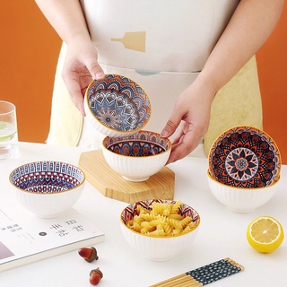 Bát và đũa họa tiết sang trọng phong cách Tablewate, bộ 6 bát và đũa deco siêu xinh