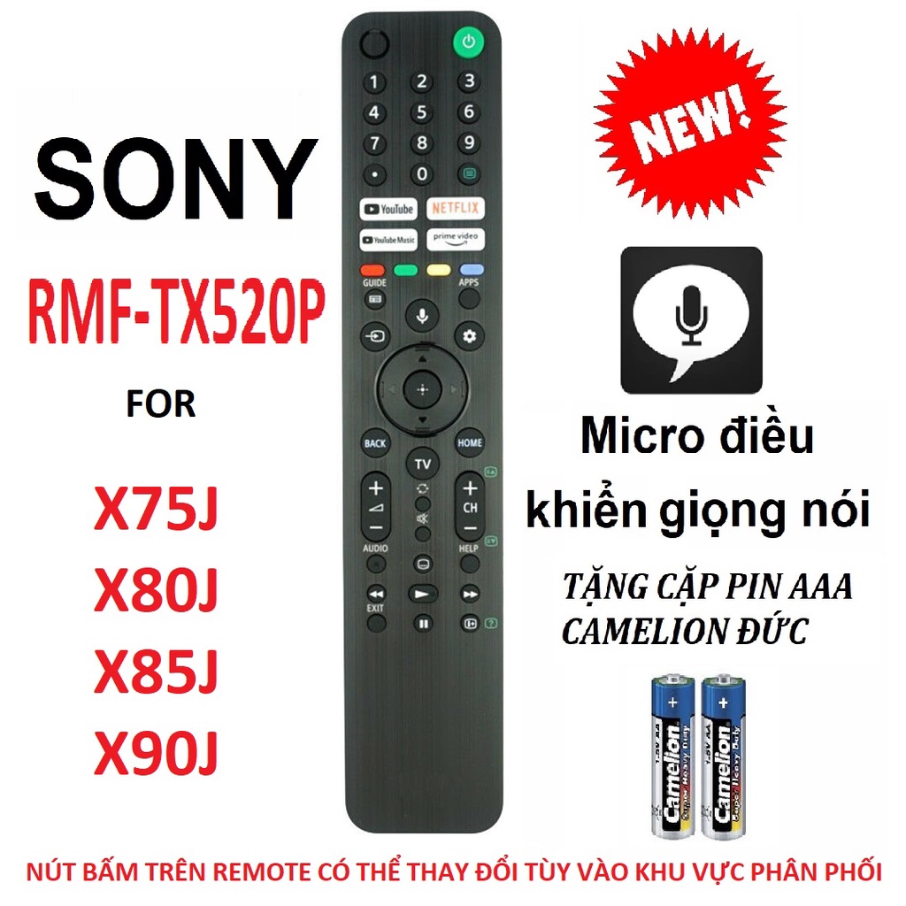 Remote điều khiển tivi SONY smart RMF-TX520P (Hàng xịn - Model ...