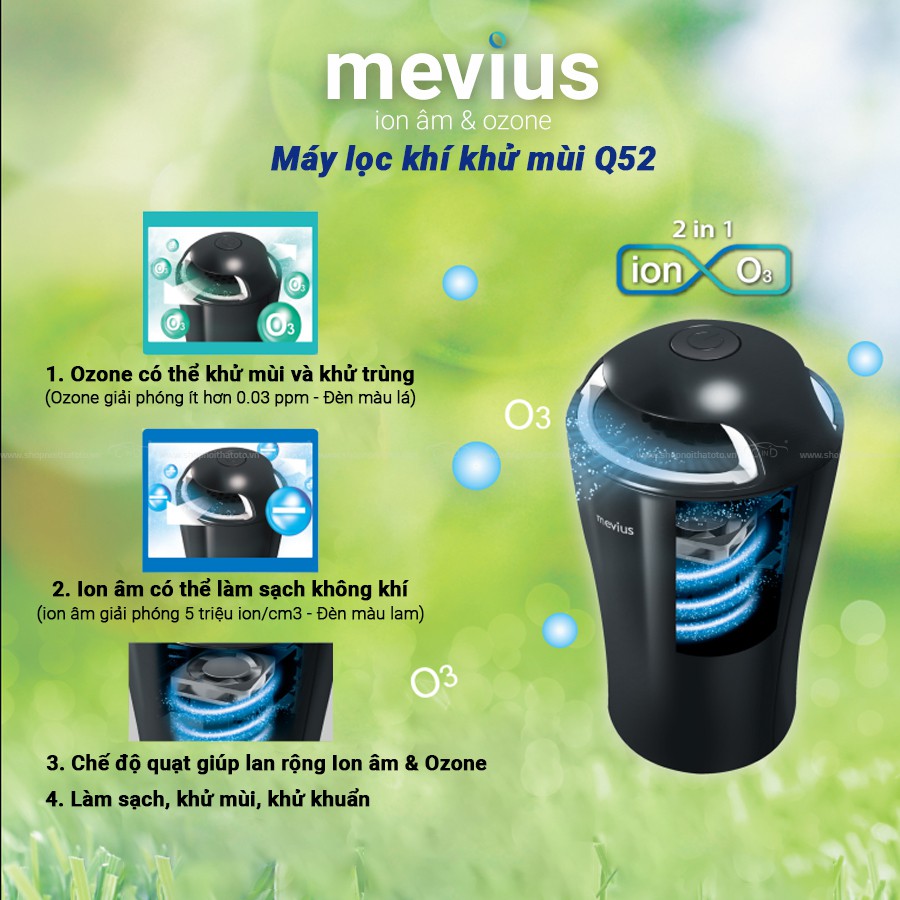 Máy Lọc Không Khí Khử Mùi AIRQ Mevius Plus Q521 Màu Đen