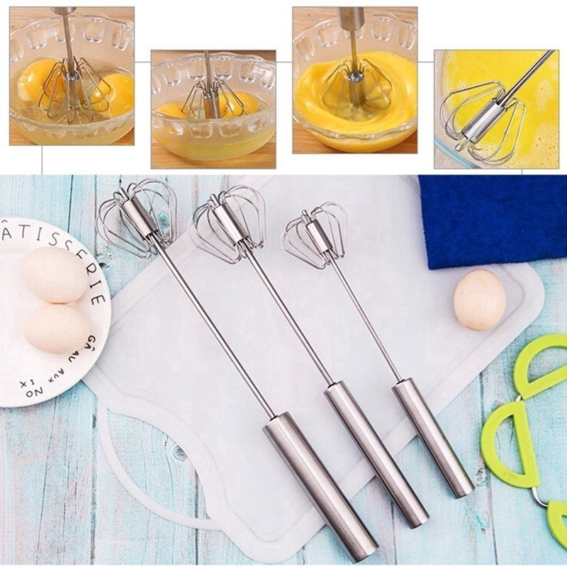 Cây đánh trứng cầm tay trục xoay bán tự động thông minh,tiện dụng đa năng thép không gỉ inox 304