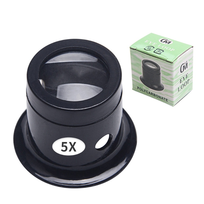 Boom Jewelers Eye Loupe Loop Kính lúp một mắt Kính lúp cho thợ đồng hồ Sửa chữa Kính lúp mắt Dụng cụ thủy tinh 5 loại