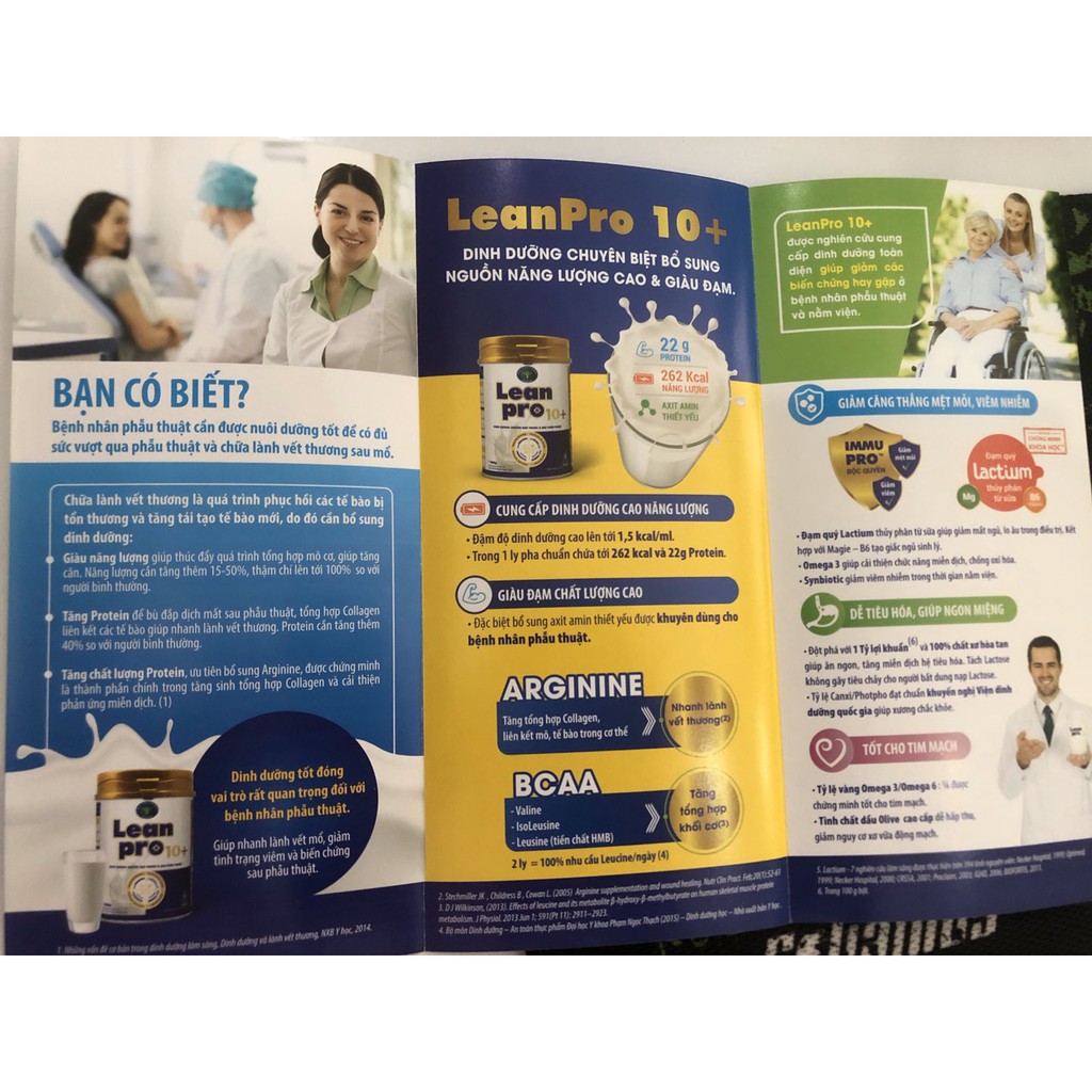 Sữa bột LEAN PRO 10+ 900g - DINH DƯỠNG CHUYÊN BIỆT CHO NGƯỜI TRƯỚC VÀ SAU PHẪU THUẬT