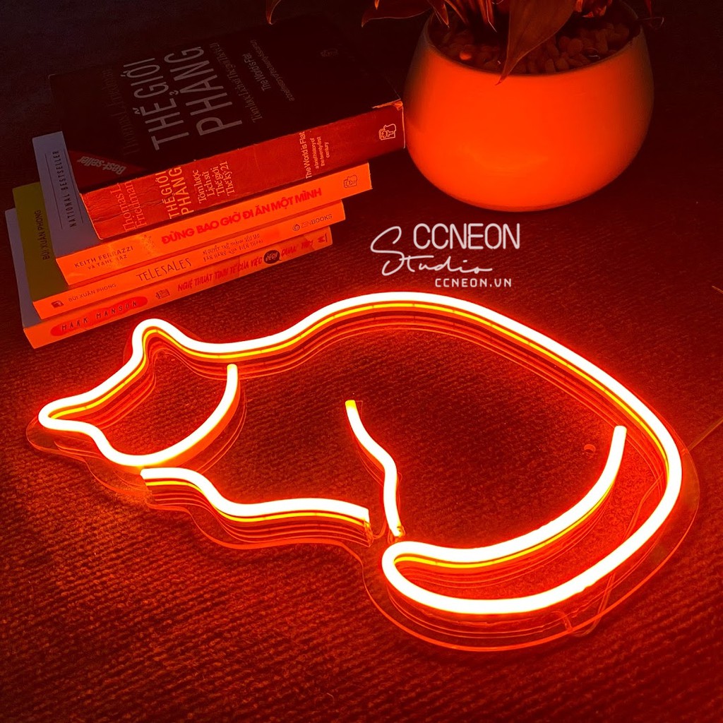 Đèn Trang Trí Led Neon Sign Hình Mèo [Mẫu 14]