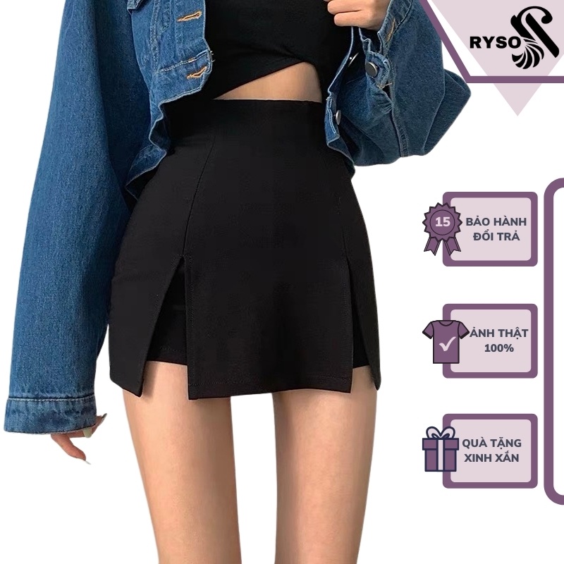 Chân Váy Công Sở Xẻ 2 Bên RYSO Dáng Ngắn Chữ A Thanh Lịch Trẻ Trung