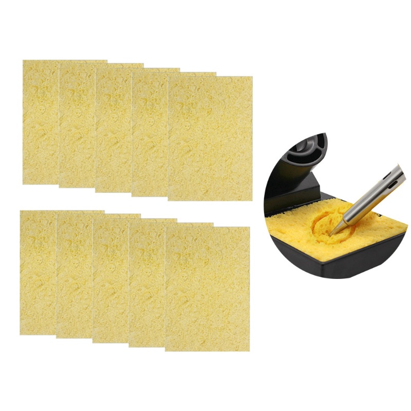 Set 10 Mút Vệ Sinh Đầu Mũi Hàn Chịu Nhiệt Độ Cao Tiện Dụng