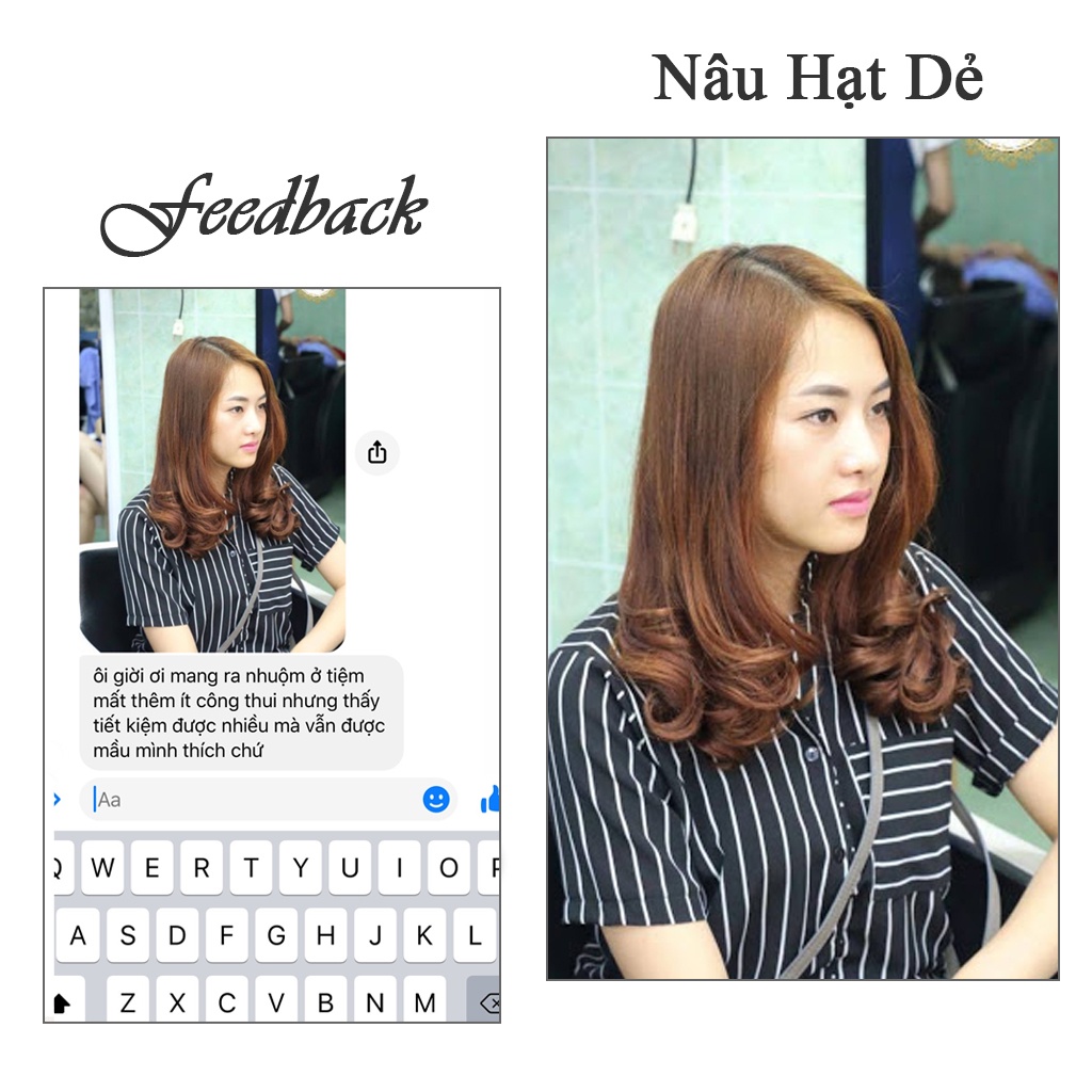Thuốc nhuộm tóc màu Nâu Hạt Dẻ 100ml màu nhuộm lên chuẩn tone