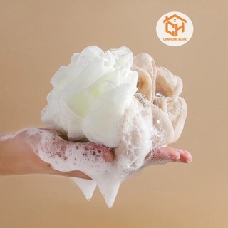 Bông Tắm Tạo Bọt Có Dây Treo Siêu Mềm Tẩy Tế Bào Chết Cam Homeware