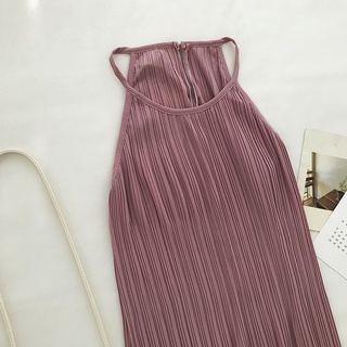 Đầm Maxi Không Tay Dáng Rộng Phong Cách Hàn Quốc Mới