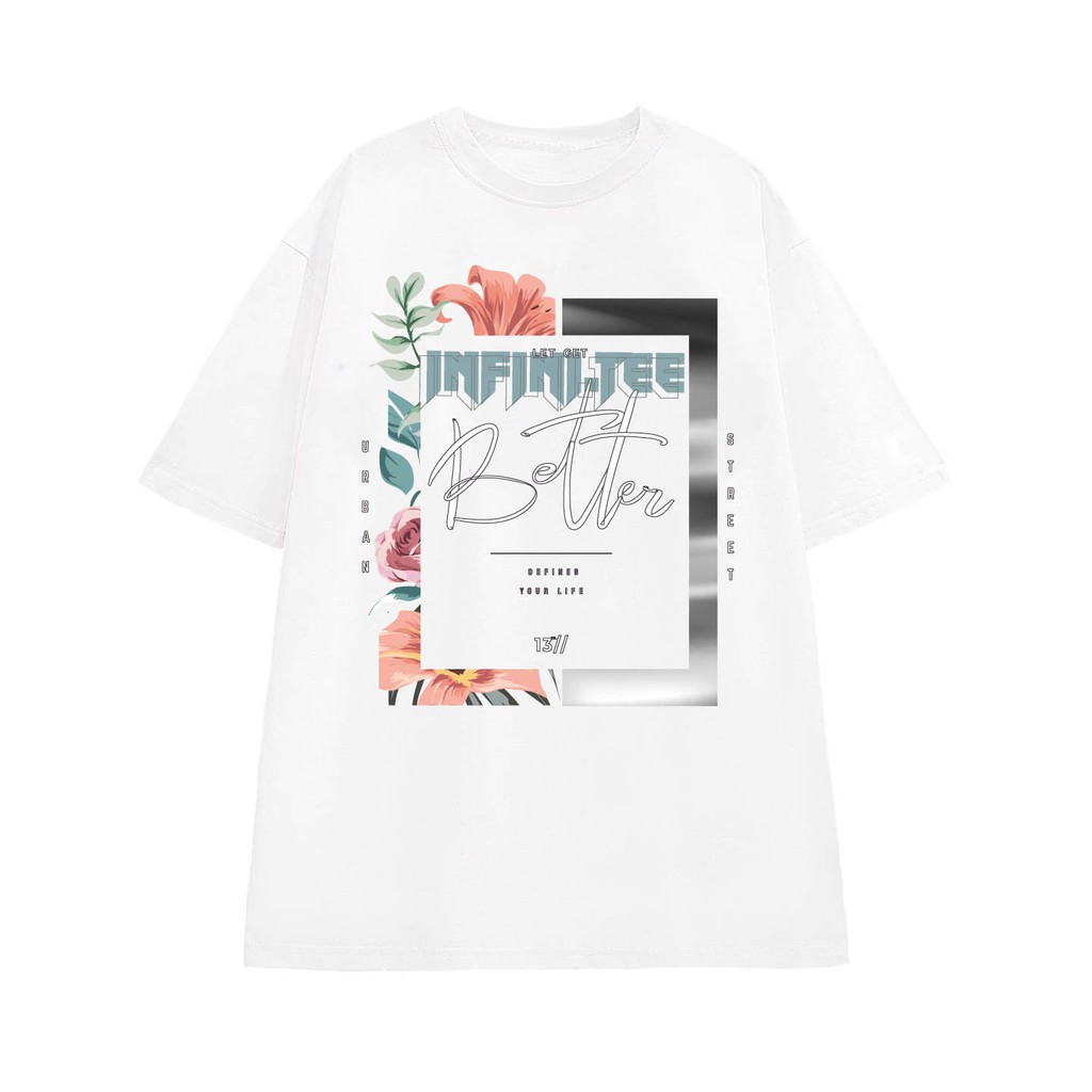 Áo thun INFINITEE Fni0096, Thun 100% Cotton - form rộng Unisex. Nữ