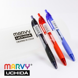MARVY Uchida - Bút Viết Bấm 🌸 Lẻ 1 Cây / Combo 3/5/10 Cây Bút Ngòi 0.5 / 0.7 Mực Xanh - Đỏ - Đen 🪻 Bút Bi bấm, Bút Gel