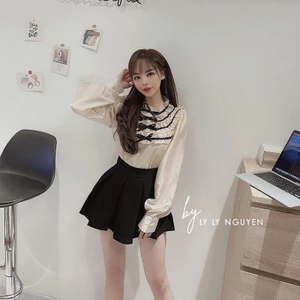 Set Áo Lụa Nơ mix Chán Váy