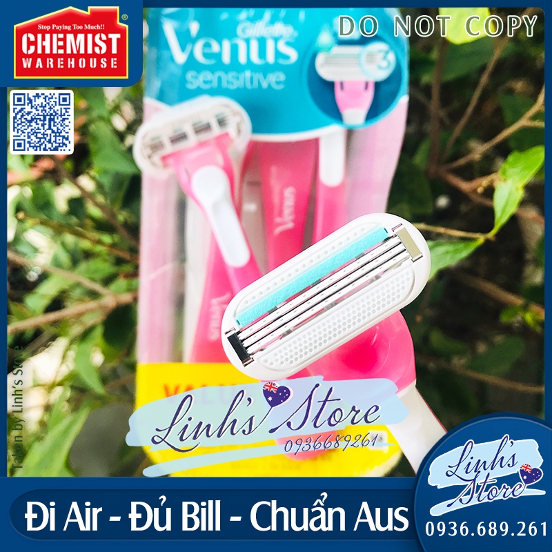 Dao cạo nữ 3 lưỡi Gillette Venus Sensitive Disposable Razors (lẻ 1 cây
